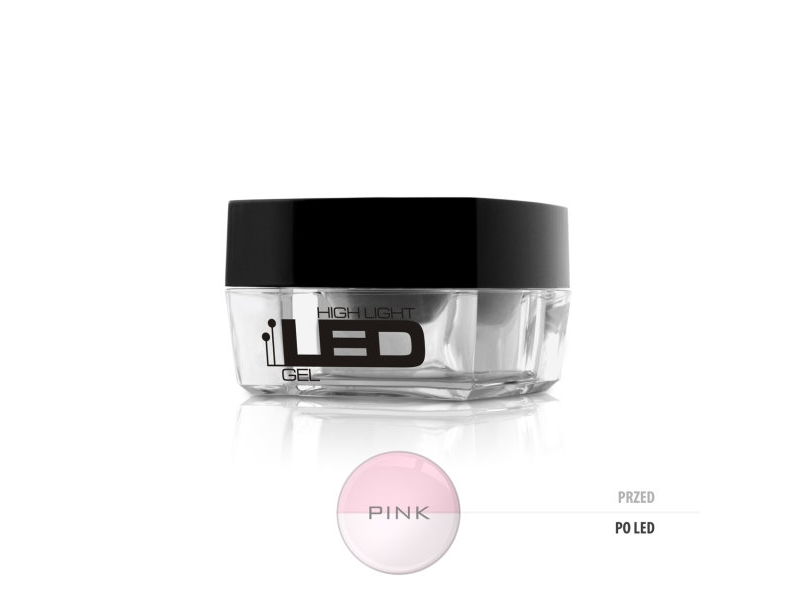 Lyserød Silcare High Light LED Gel - 30g, Enkeltfase