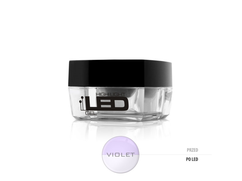 Silcare High Light LED Gel - Mellemtjock Lilla Neglelak 15g