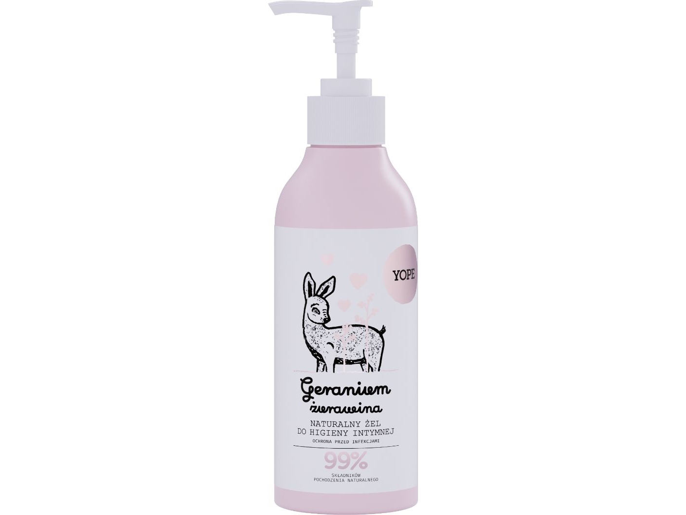 YopeNatural Intimvaskegel med Geranium og Tranebær 300ml