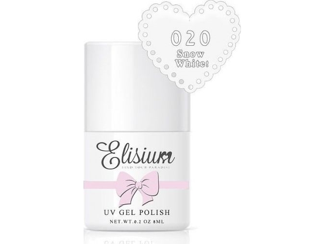 Elisium Hybrid Neglelak 020 Snow White - Hvid Gel Polish 8ml