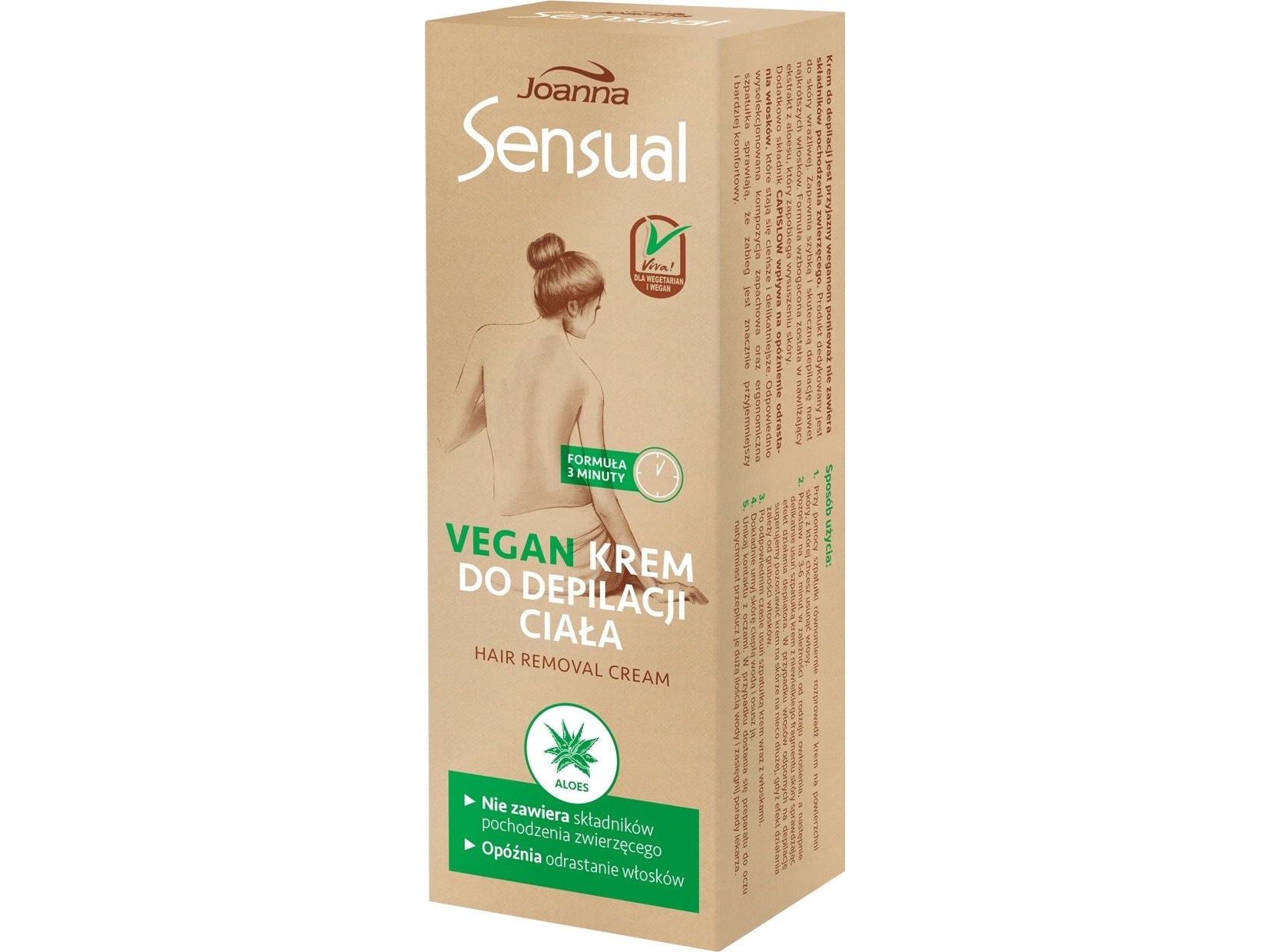 JoannaSensual Vegansk Kropsdepilationscreme med Aloe Vera 100g