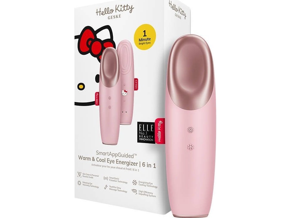 Pink Hello Kitty Øjenmassageapparat 6i1 med Varme og Kulde