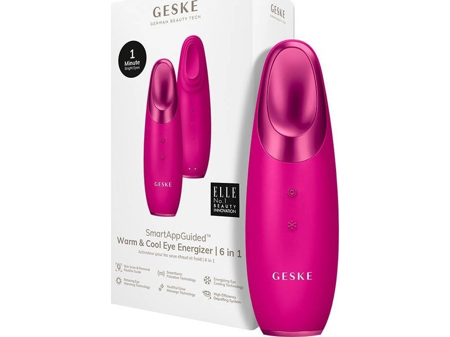 Geske Cool & Warm 6i1 Øjenmassageapparat med App Magenta