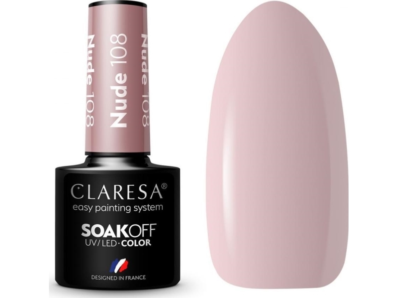 Claresa Hybrid Neglelak i Nude 108 - Beautified 5G