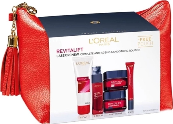L'Oréal Paris Revitalift Laser Renew Sætpakke med Rens og Øjecreme