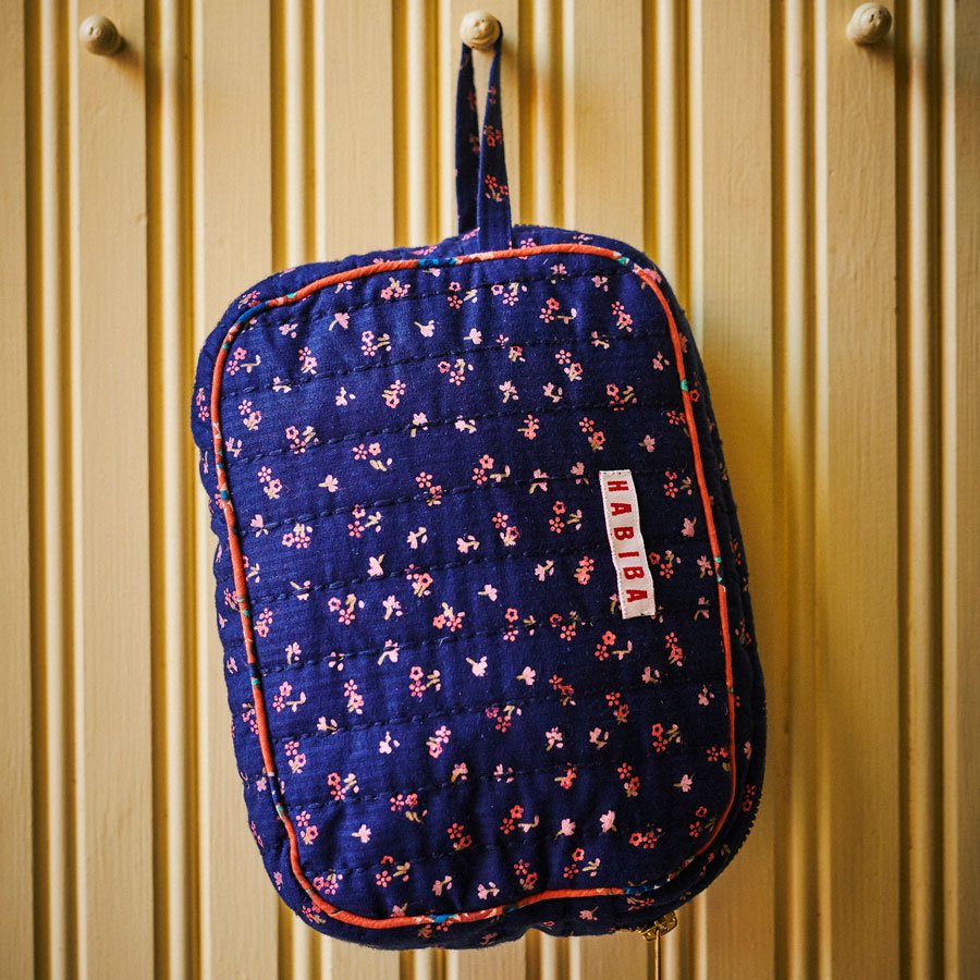 Fleur Makeup Clutch Indigo - Elegant Kosmetikpung til Tilbud