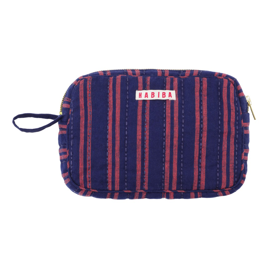 Bolster Stripe Makeup Clutch – Habiba Beautified
