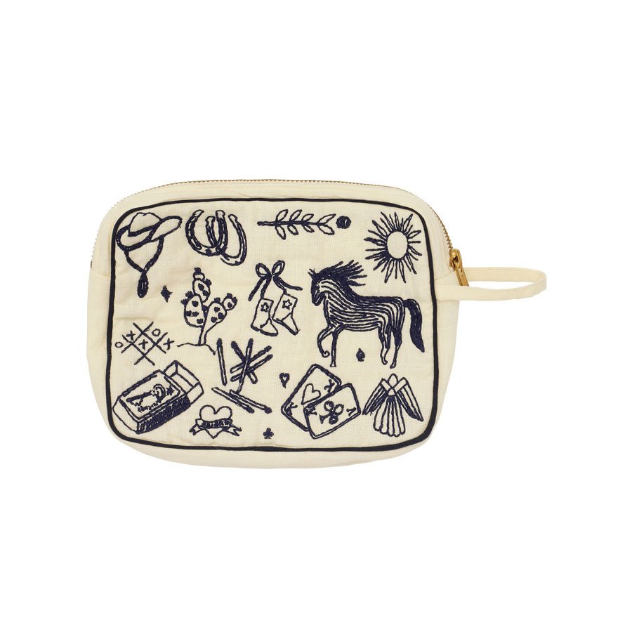 Polly Makeup Clutch i Vanilje – Smuk og Praktisk Taske