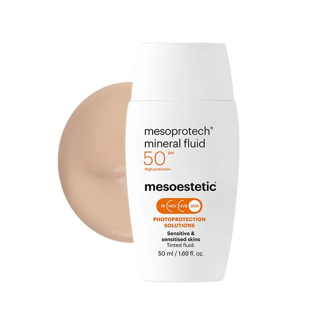 Mesoestetic Mesoprotech Mineral Fluid SPF50 – Daglig solbeskyttelse