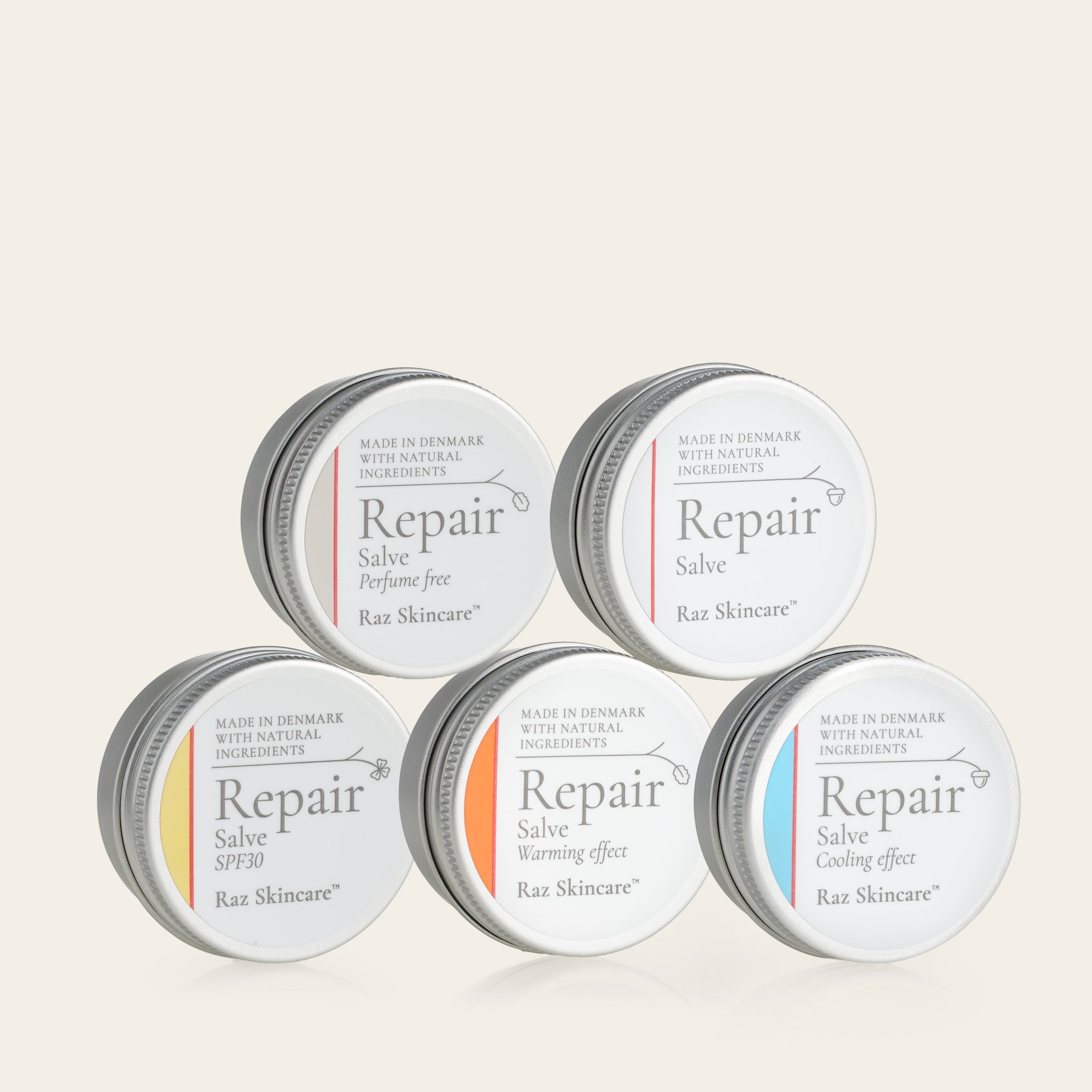 Reparerende Mini Kollektion - Raz Skincare 15ml Pakke