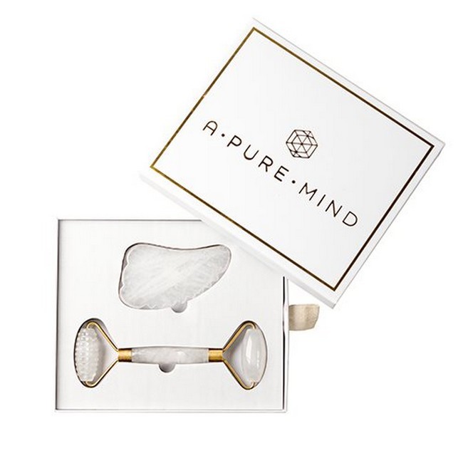 Ren Sind Reparation Gaveæske med Ansigtsrulle og Gua Sha