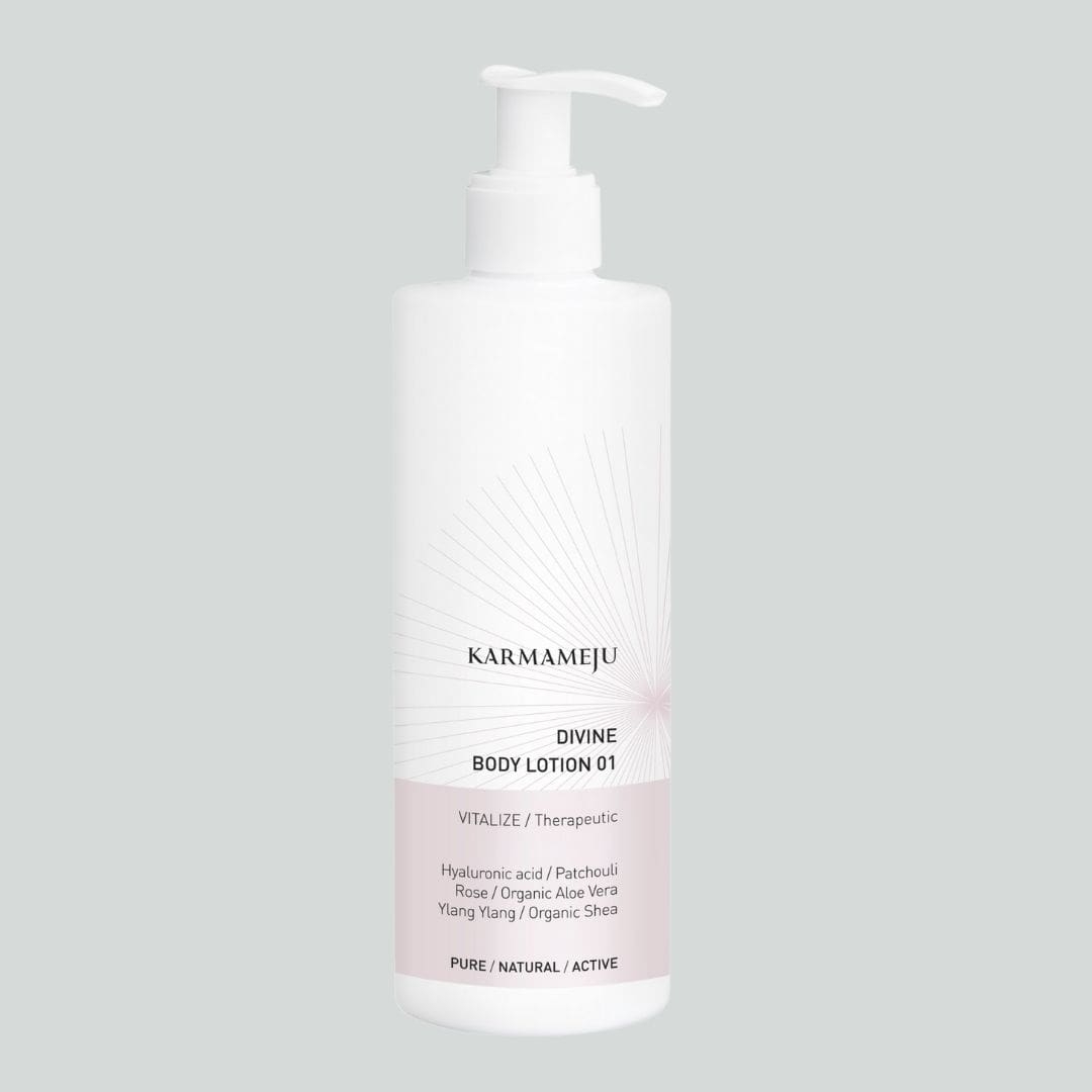 Luksuriøs Karmameju Body Lotion med Træ- og Blomsterduft