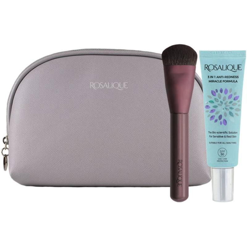 Rosa Makeup Pung med Rosalique Creme & Børste - Udsalg!