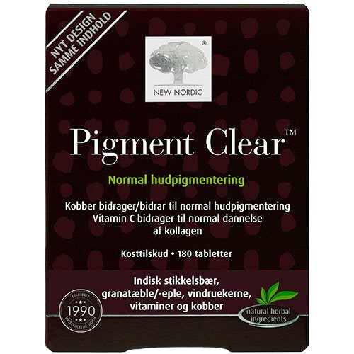 Ny Nordic Hudpleje Pigment Clear 180 tab - Skønhed indefra